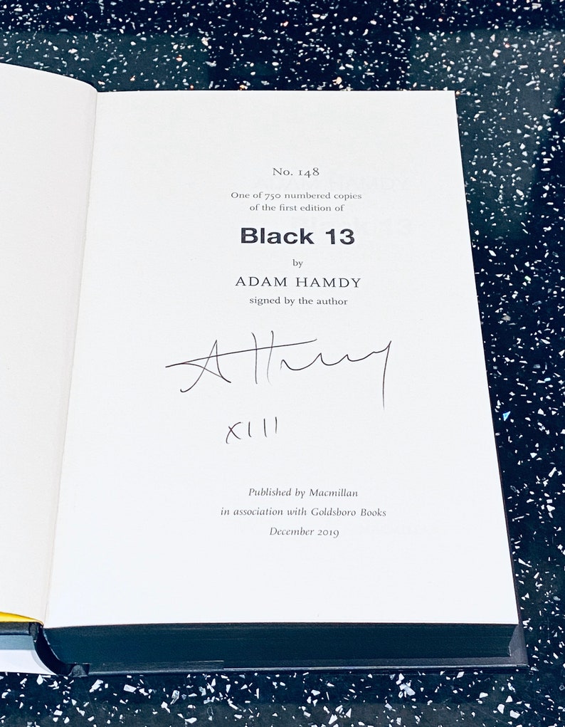 Black 13 by Adam Hamdy hardback book From a Signed and numbered limited edition of just 750 of which this is number 148. image 2