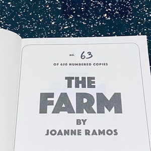 The Farm By Joanne Ramos book From a Signed and numbered limited edition of just 650 of which this is number 63. image 3