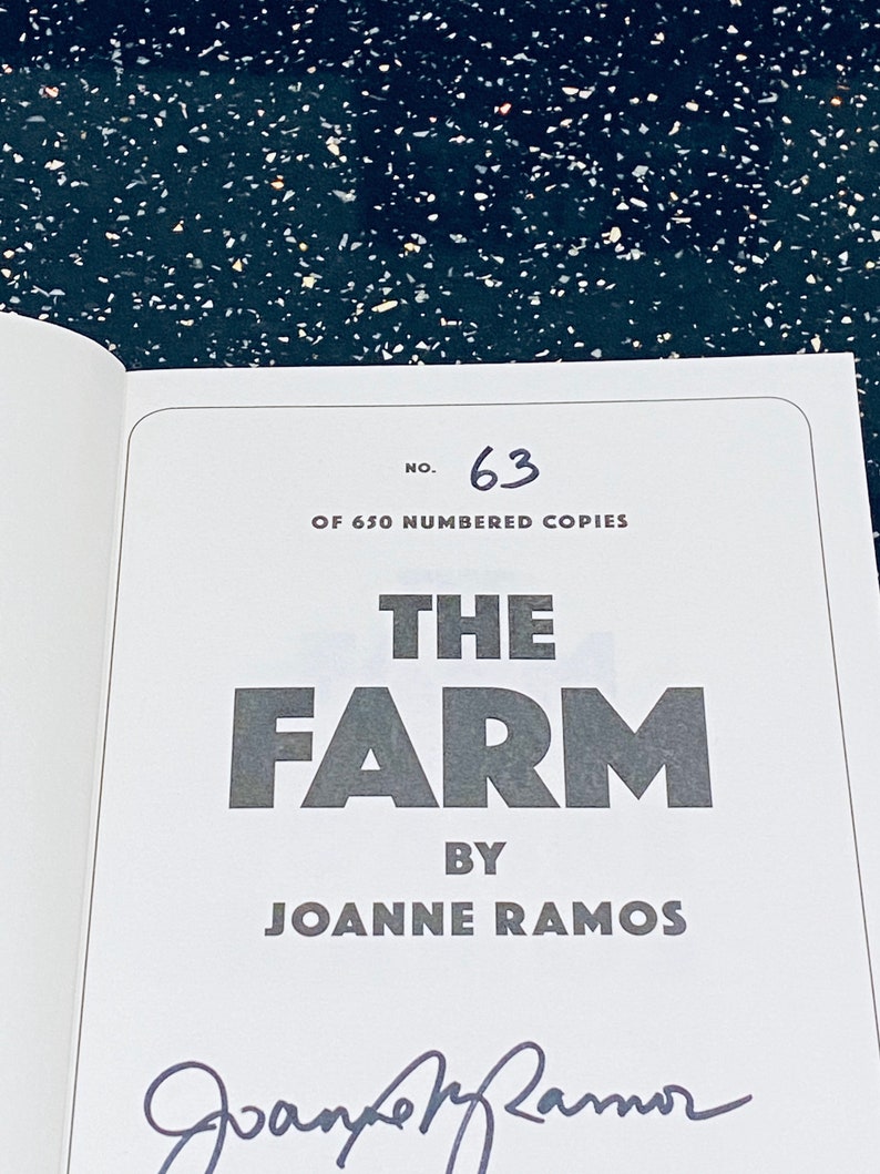 The Farm By Joanne Ramos book From a Signed and numbered limited edition of just 650 of which this is number 63. image 3