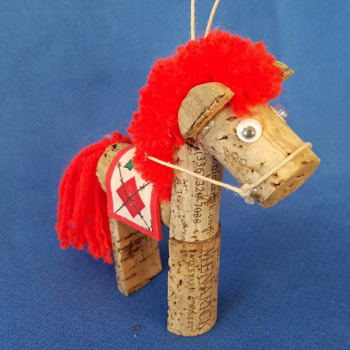 Corky Horsey Handmade Wine Cork Horse Christmas Ornament Etsy