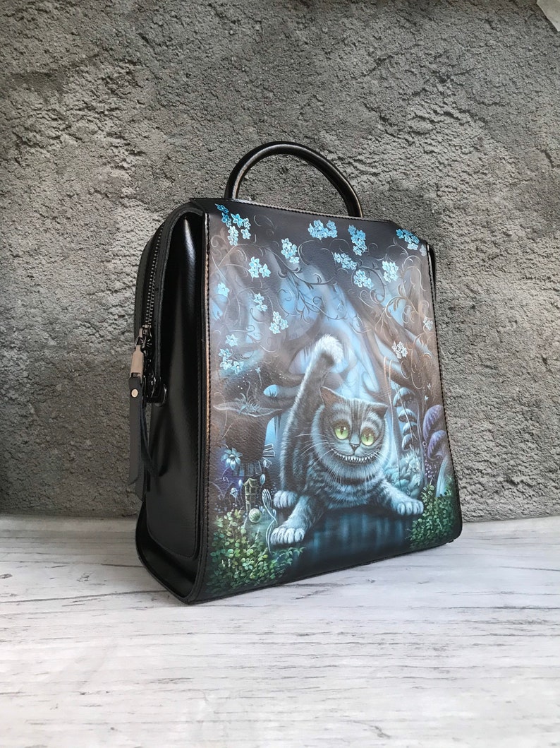 Cheshire Katze Alice im Wunderland Damen handbemalt ...