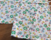 Lot of TWO Vintage Authentic 1930 39 s Green Floral Cotton Feedsack 44X36 quot each