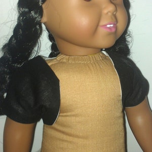 18 inch Doll Black Shrug / Jacket/ Coat