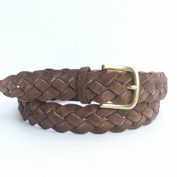 braided leather belt made in usa