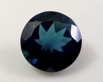 Natural Blue Tourmaline Gemstone | 1.50 Carat 7.20 mm Round Cut | AAA Grade Loose Stone