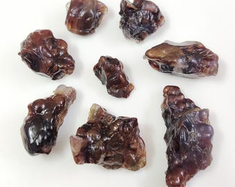 ファイヤーアゲート 原石 メキシコ産ファイヤーアゲート原石：研磨済みジュエリー用クリスタル