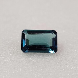 AAA Indicolite Tourmaline Gemstone: Octagon Blue Tourmaline, October Birthstone