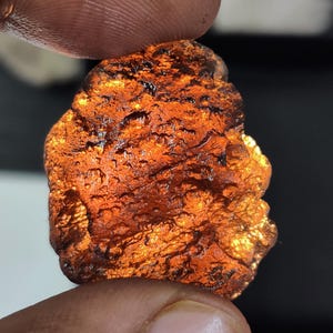 Natural Agni Manitite Tektite: Indonesian Saffordite Volcanic Crystal (24x29 MM)