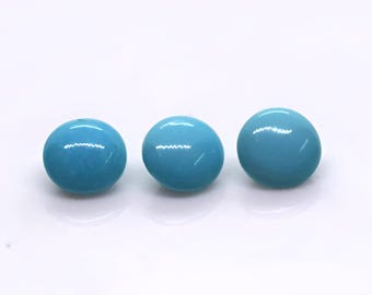 Sleeping Beauty Turquoise: 5mm Round Cabochon Gemstone, Arizona, 3 Pcs