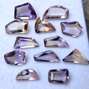 Bolivian Ametrine Loose Gemstones - Fancy Cut 28.85ct Lot - Natural Bi-Color for Jewelry