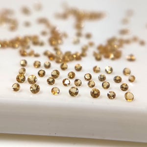1mm Natural Citrine Gemstone: Round Cut, Madeira Origin
