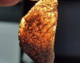 32.85 Cts Natural Agni Manitite Tektite: Indonesian Volcanic Crystal Gemstone