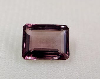 5 Ct Natural Purple Tourmaline 9x12mm Octagon Faceted Gemstone, Loose Stone for Jewelry Making