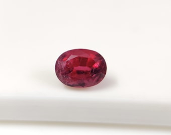 AAA Rubellit Turmalin Edelstein: 6 x 8 mm Oval Rosa Facettierter Stein