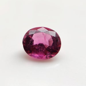 Natural AAA Rubellite Pink Tourmaline Oval 8x7mm Hand Cut Faceted Gemstone for Jewelry Making, Pink Tourmaline Loose Stone
