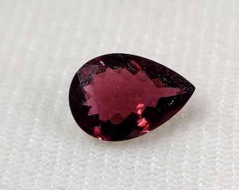 Natural Rubellite Pink Tourmaline - 9x13x4.5 mm Pear Cut, 3.40 Carats - Jewelry Making Gemstone
