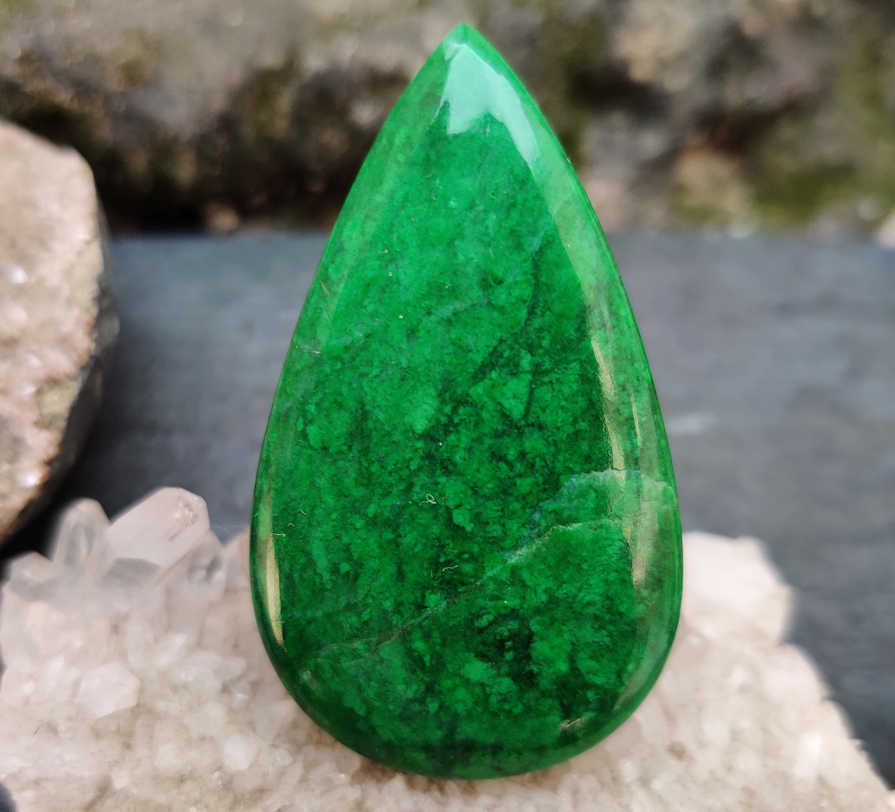 Carat Pear Maw Sit Sit Gemstone Cabochon Green Jewelry