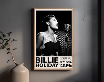 Billie Holiday Jazz Music Iconic Poster Shed Home Retro Metal Wall