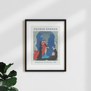 Poster stampa d'arte classica/vintage "Empedocle e Panthea di George Barbier"