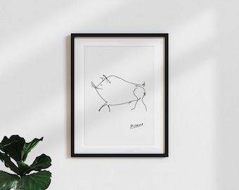 Poster vintage art &#39;picasso pig&#39;