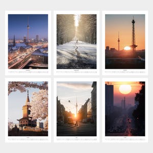 Calendrier de Berlin 2027 | Calendrier mural de photographie de rue avec des images de la Tour de télévision | Calendrier photo urbain | Idée cadeau écoresponsable image 2