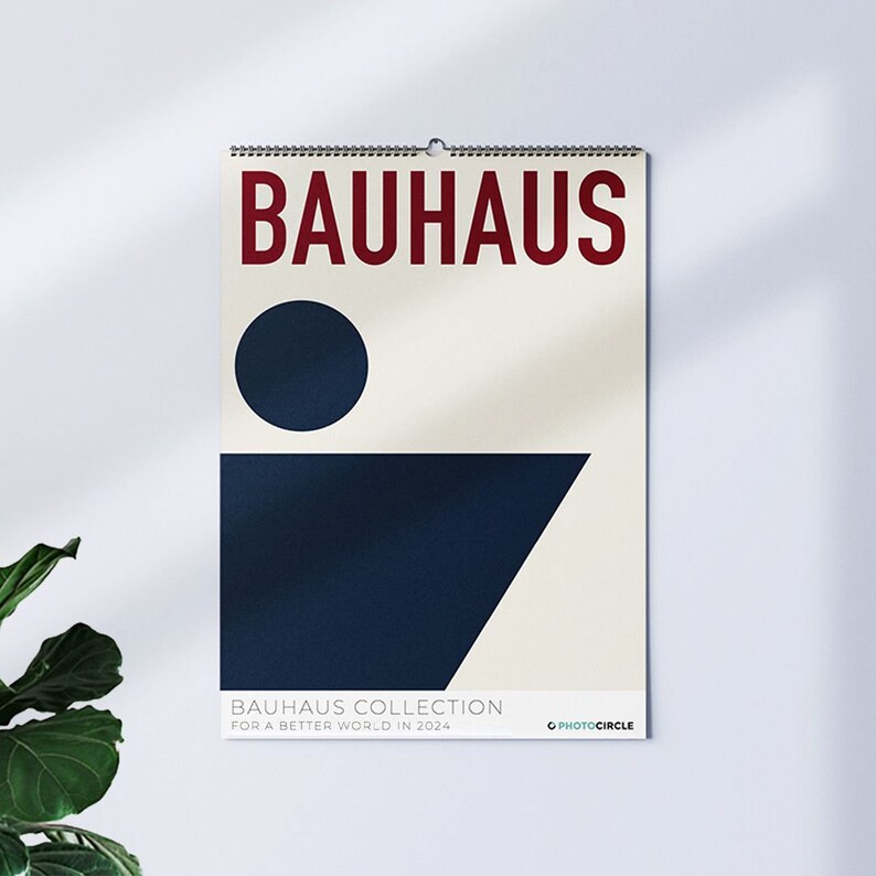 Calendario artístico Bauhaus / calendario de pared 2024 con Etsy España