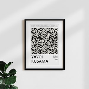 Plakat „yayoi kusama, tokio 1998”/wysokiej jakości druk artystyczny w stylu vintage premium, idealny do wnętrz w stylu Japandi