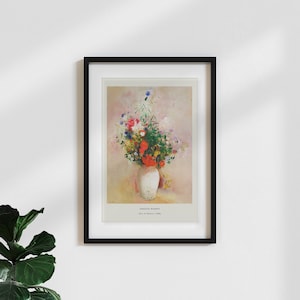 Póster clásico/vintage art print 'odilon redon - florero'