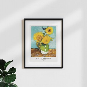 Poster classic / vintage art print ‘Sunflowers by Vincent van Gogh’ - with every premium print sold we plant trees