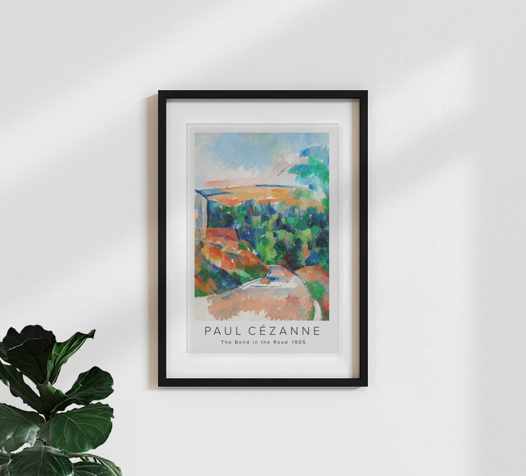 Poster Classic / Vintage Art Print the Bend in the Road by Paul Cézanne ...
