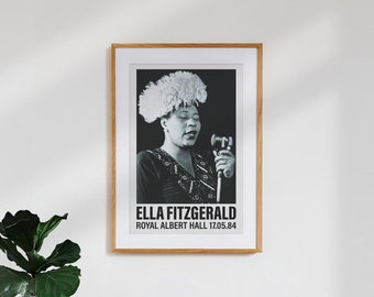 Poster vintage / retro art 'ella fitzgerald royal albert hall'