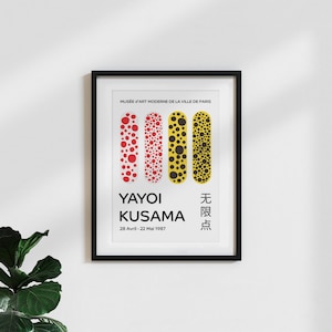 Poster &#39;yayoi kusama, 1987&#39; / Vintage premium art print perfect for the Japandi interior design style