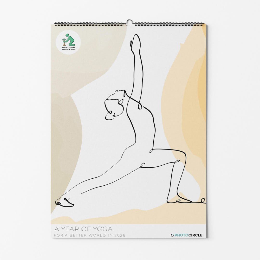 Yoga Wall Calendar 2026 – With Designs of Yoga Poses in Pastel Colors ...