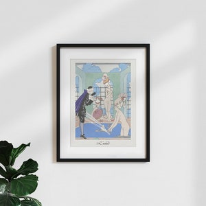Pôster com impressão de arte clássica / vintage ‘l'eau by george barbier’