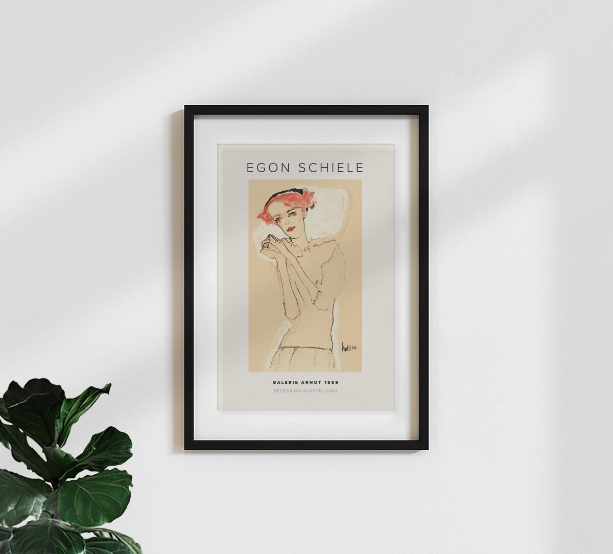 Egon Schiele Poster Classic / Vintage Art Print 'egon Schiele