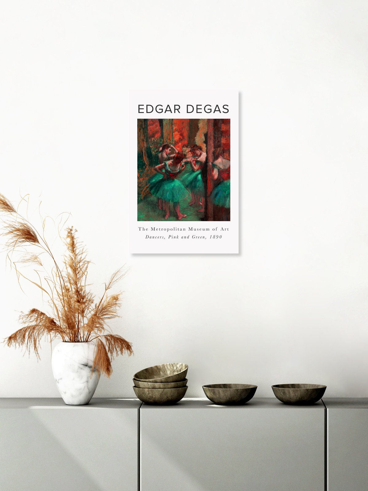 Décoration murale extérieure Danseuses Pink et Vert - Peinture d' Edgar