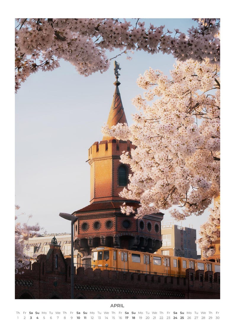 Calendrier de Berlin 2027 | Calendrier mural de photographie de rue avec des images de la Tour de télévision | Calendrier photo urbain | Idée cadeau écoresponsable image 7