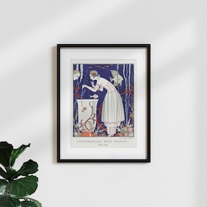 Poster klassiker / vintage kunstdruck ‘l'étourdissant petit poisson von george barbier’