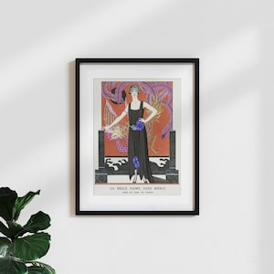 Pôster com impressão de arte clássica / vintage ‘la belle dame sans merci de george barbier’