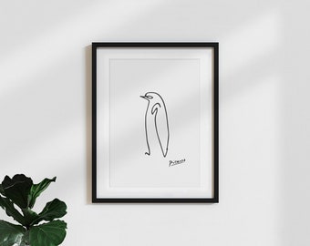 Vintage poster / art print / mural &#39;Picasso Penguin&#39;