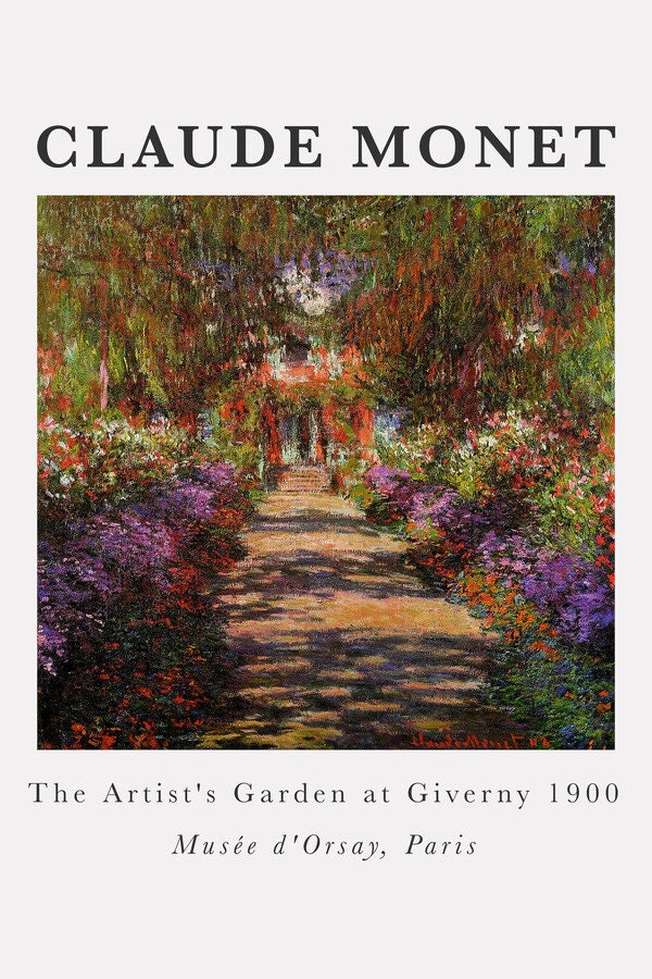 Claude the artist's garden at giverny premium Etsy