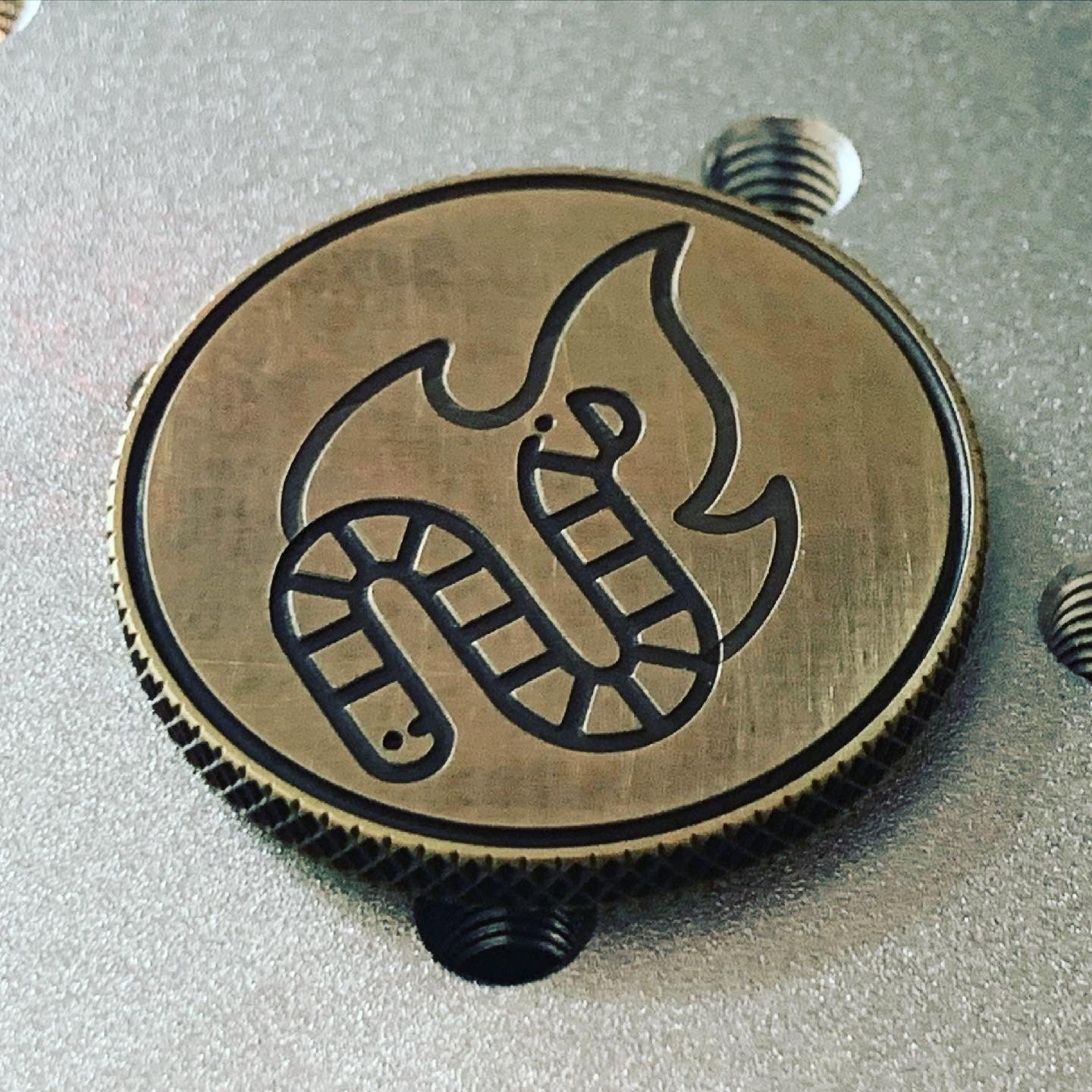 Laser engraved CUSTOM ORDER Solid brass CNC milled Ball Etsy