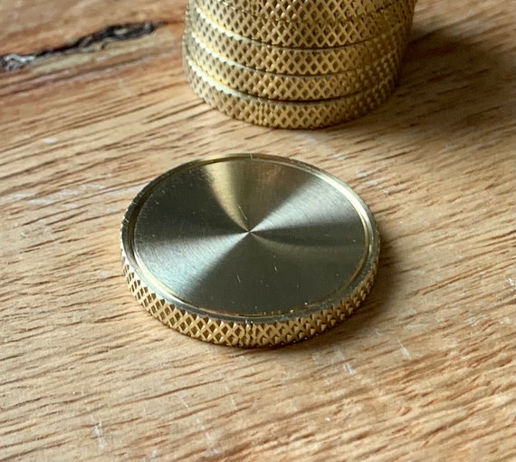 1 Brass CNC Milled Round Knurled Edge Blank Ball Markers