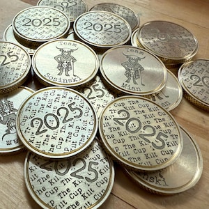 1.25&quot; Solid Brass CNC milled Ball Marker - Laser engraved! **CUSTOM ORDER** -- Coin - 1 1/4&quot;