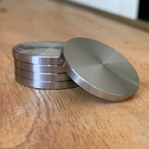 1.25&quot; CNC Milled Smooth Edge Blank - Ball Markers / Challenge Coins . Great for stamping and Laser engraving!
