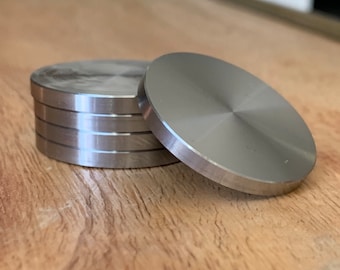 1.25&quot; CNC Milled Smooth Edge Blank - Ball Markers / Challenge Coins . Great for stamping and Laser engraving!
