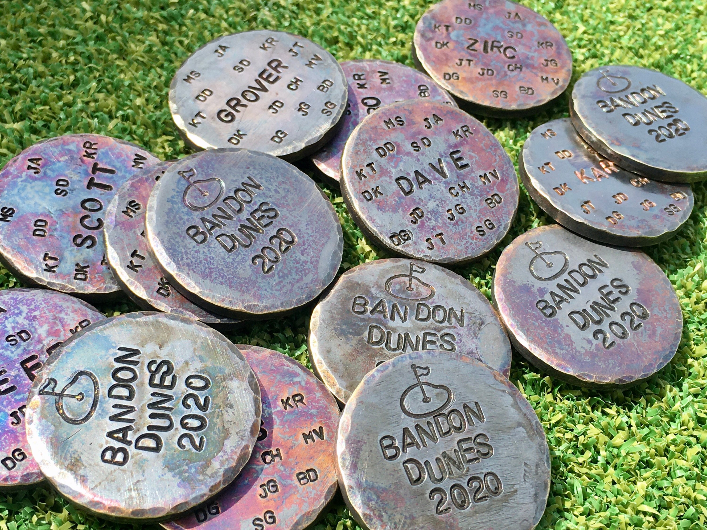 Handstamped Custom Request Copper/Brass Ball Marker Etsy