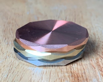 1.25" CNC Milled Faceted Edge Blank - Ball Markers / Challenge Coins . Great for stamping and Laser engraving!