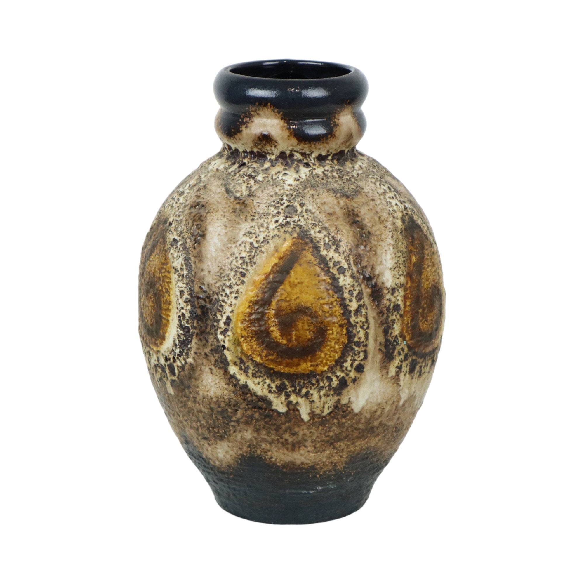 Vintage West Germany Fat Lava Druipglazuur Aardewerk Dumler