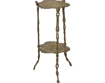 Sierlijke França Messing Plantentafel Art Nouveau Stijl